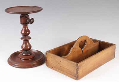 Lot 4216 - A Victorian mahogany table top torchere, the...