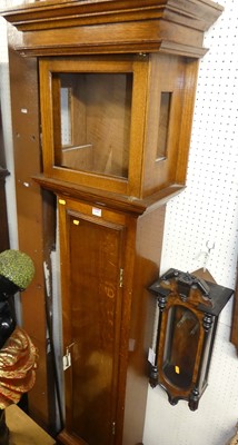 Lot 1190 - A contemporary oak longcase clock case (only),...