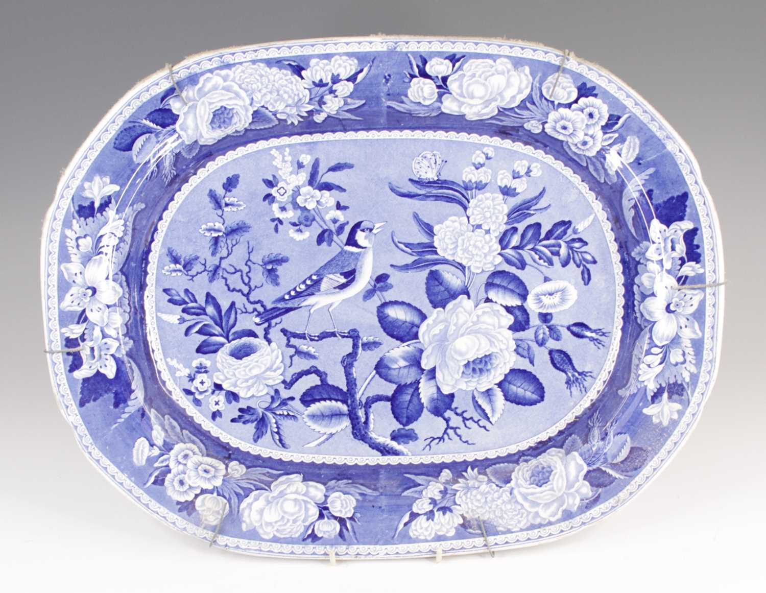 Lot 4043 - A Staffordshire blue and white transfer...