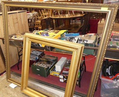 Lot 1200 - A circa 1900 giltwood rectangular picture...