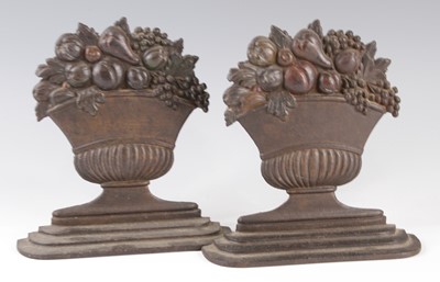 Lot 4242 - A pair of Victorian cast iron doorstops, each...