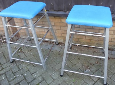 Lot 1210 - A pair of 1970s anodised tubular metal and...