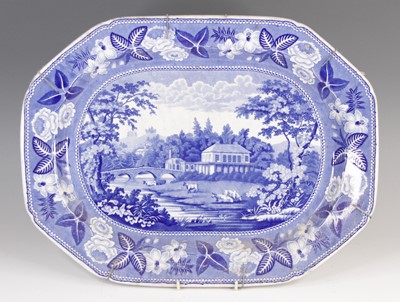 Lot 4030 - A Ridgway blue and white transfer decorated...
