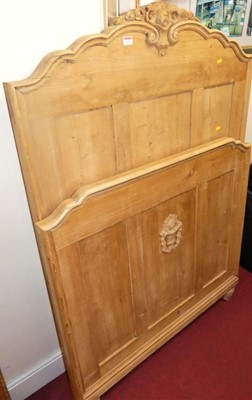 Lot 1235 - A 19th century French panelled pine single lit-...