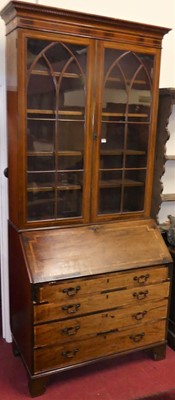 Lot 1234 - A 19th century mahogany, rosewood inlaid and...