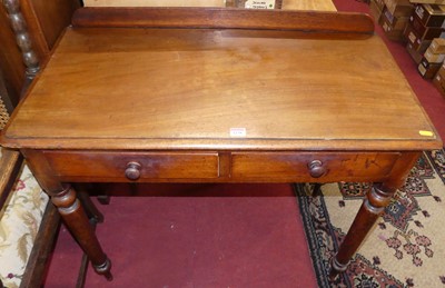 Lot 1238 - A Victorian mahogany ledgeback round cornered...