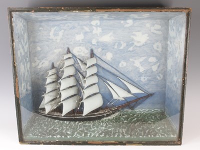 Lot 4295 - A 19th century diorama, depicting a three...