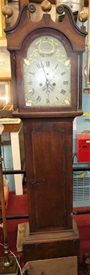 Lot 1250 - A circa 1800 provincial oak longcase clock,...