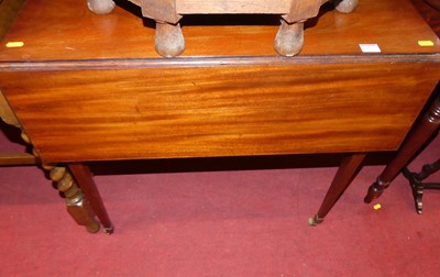 Lot 1277 - A 19th century mahogany Pembroke table, w.76cm