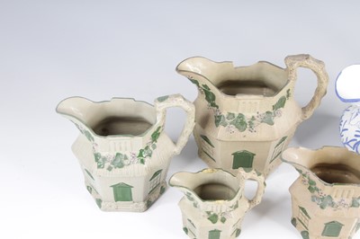Lot 4048 - A graduated set of four Staffordshire moulded...