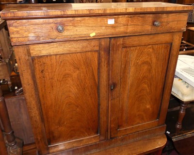 Lot 1279 - A Victorian rosewood double door side cupboard,...