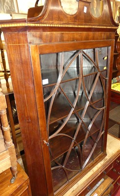 Lot 1296 - A 19th century mahogany single door glazed...