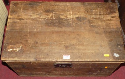 Lot 1357 - A 19th century rustic pine and metal bound...