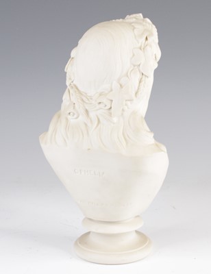 Lot 4073 - A Copeland parian head and shoulder busts of...