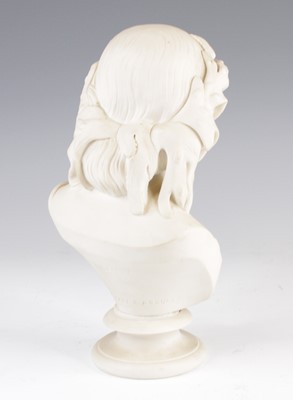 Lot 4072 - A Copeland parian head and shoulder bust of...