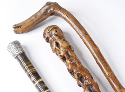 Lot 4200 - A Victorian walking cane, the shaft...