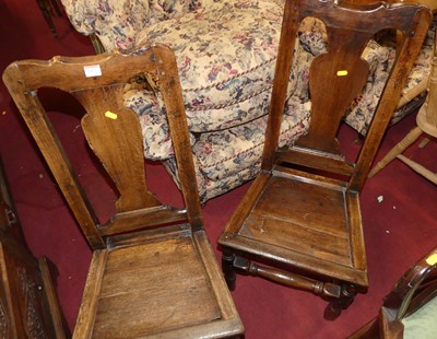 Lot 1422 - A pair of circa 1800 provincial joined oak...