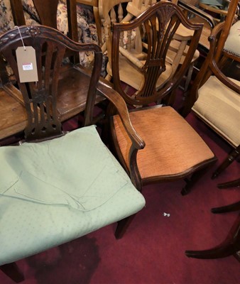 Lot 1423 - A 19th century mahogany Heppelwhite style...