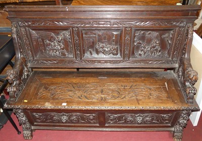 Lot 1438 - A late 19th century heavily carved...