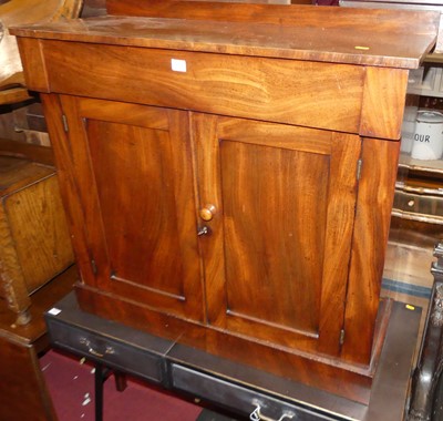 Lot 1441 - A Victorian mahogany ledgeback double door...