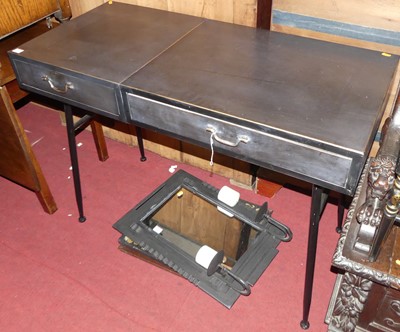 Lot 1442 - A contemporary metal two drawer side table,...