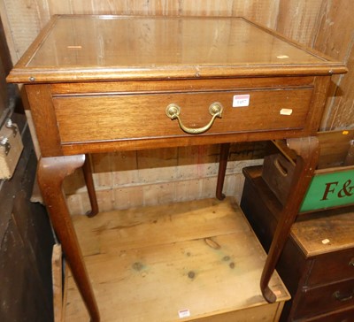 Lot 1457 - A circa 1900 mahogany square single drawer...