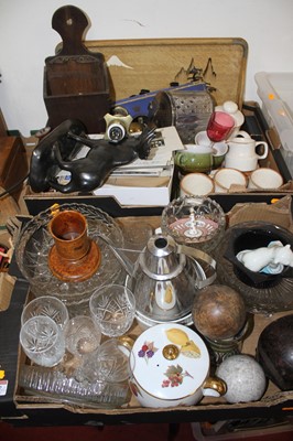 Lot 777 - Two boxes of various glassware and ceramics to...