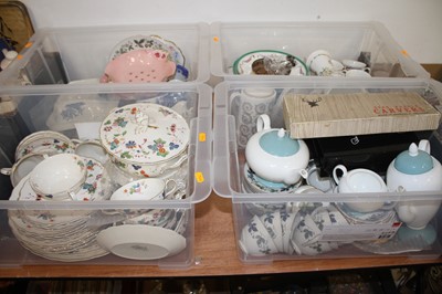 Lot 778 - Four boxes of mixed ceramic items to include...