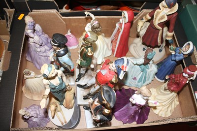 Lot 783 - A box of china figures to include makers by...