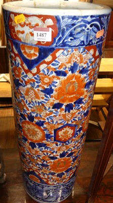 Lot 1487 - A circa 1900 Chinese stoneware cylindrical...