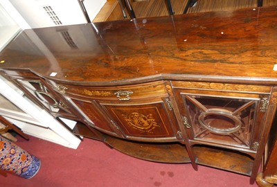 Lot 1489 - A late Victorian rosewood and floral satinwood...