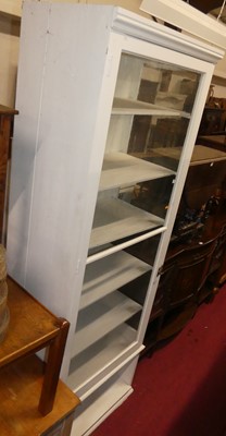 Lot 1490 - A white painted pine single door glazed...