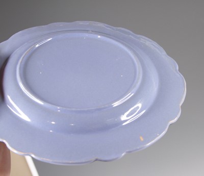 Lot 4035 - A set of Victorian blue glazed plates, each...