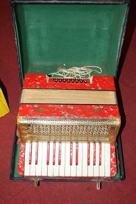 Lot 760 - A piano accordion boxed (a/f)