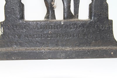 Lot 86 - A Victorian cast iron door stop in the form of...