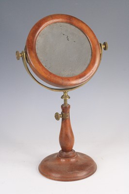 Lot 4214 - A Victorian mahogany shaving mirror, the...