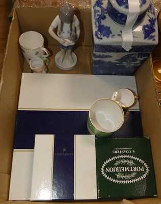 Lot 688 - A box of ceramics to include a Copenhagen...