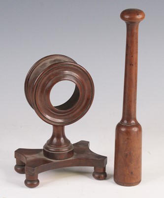 Lot 4215 - A Victorian mahogany pocket watch stand, the...