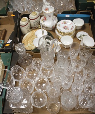 Lot 702 - Two boxes of ceramics and glass to include cut...