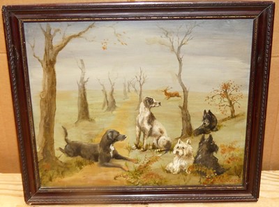 Lot 1126 - **ensser - Winter, oil on panel, signed lower...