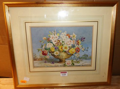 Lot 1150 - Irene Kendall - Still life with flowers in a...