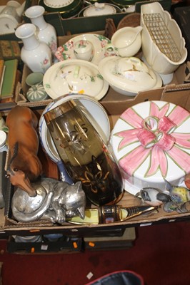 Lot 707 - Two boxes of ceramics to include a Beswick...