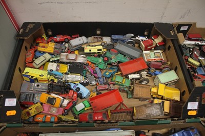 Lot 1518 - One box of playworn diecast model cars mainly...