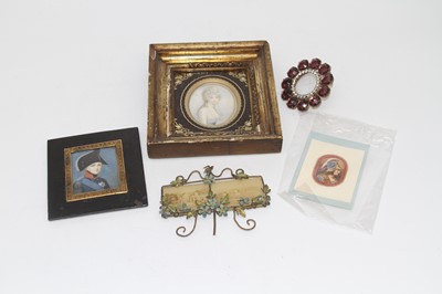 Lot 566 - 19th century French school - Miniature...