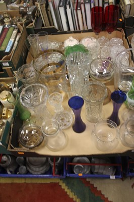 Lot 808 - Two boxes of glassware