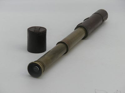 Lot 596 - A brass telescope by Broadhurst Clarkson & Co...