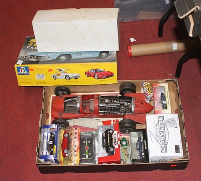 Lot 1539 - One box of collectible die cast cars & model...