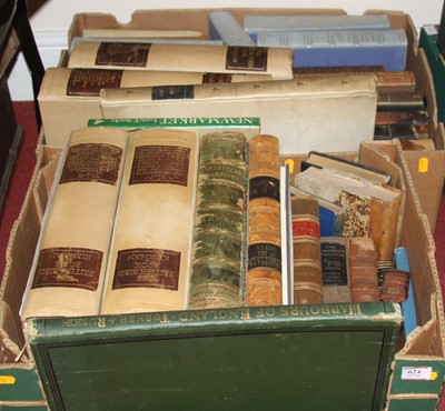 Lot 624 - Two boxes of books, mainly historical and...