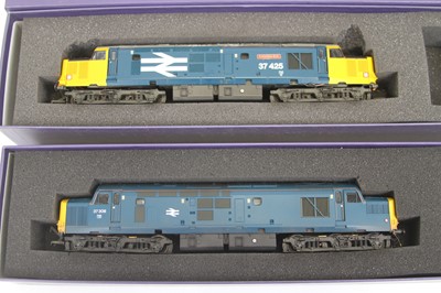 Lot 656 - Two VI trains class 37 diesel locos, concrete...