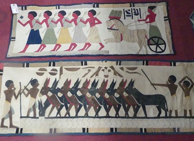 Lot 648 - Two late C19th tapestries depicting Egyptian...